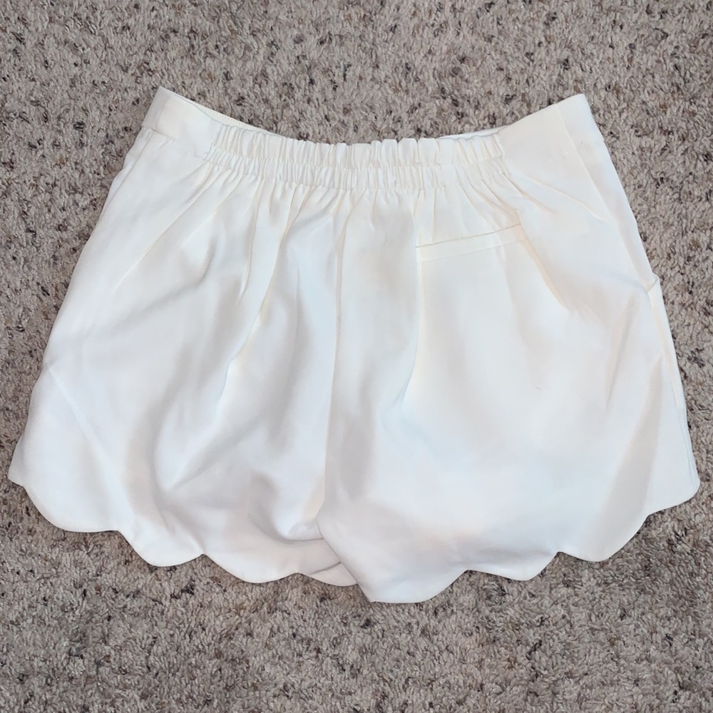 Cream Ruffled Lined Shorts - Picture 2 of 3
